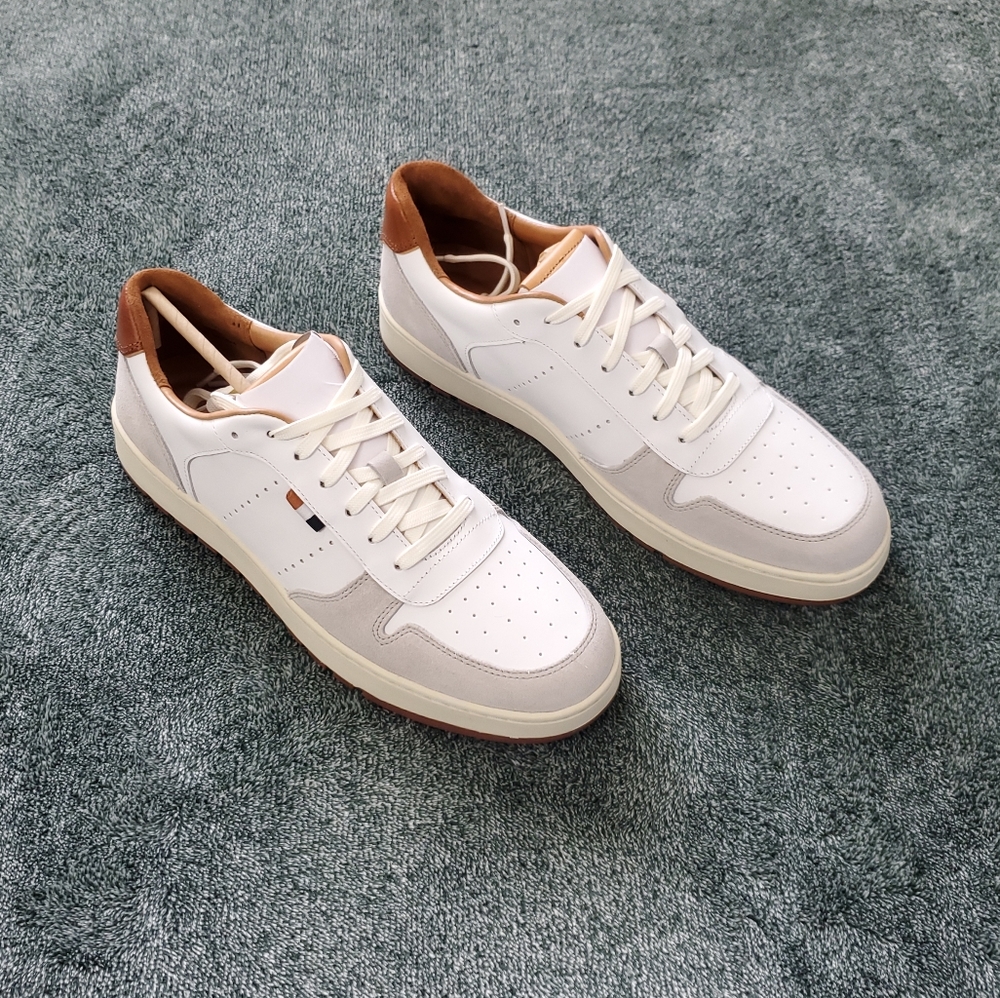 New ALLEN EDMONDS Mens Leather white sneakers - Picture 2 of 11